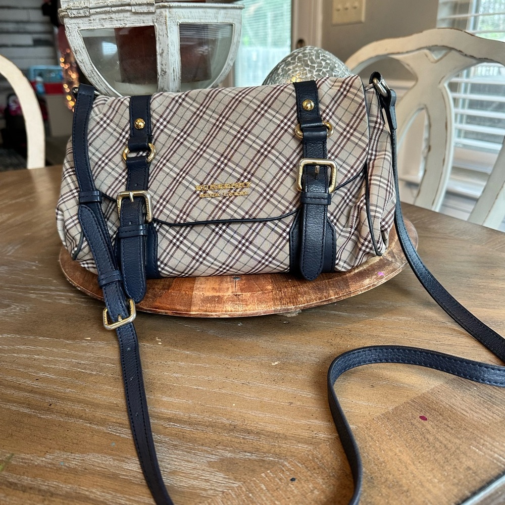 Burberry Blue Label canvas and leather cross body bag